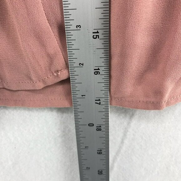 Forever 21 Blouse Women's Sz S Cold Shoulder Long Sleeve Blush Pink Flowy - Picture 4 of 11